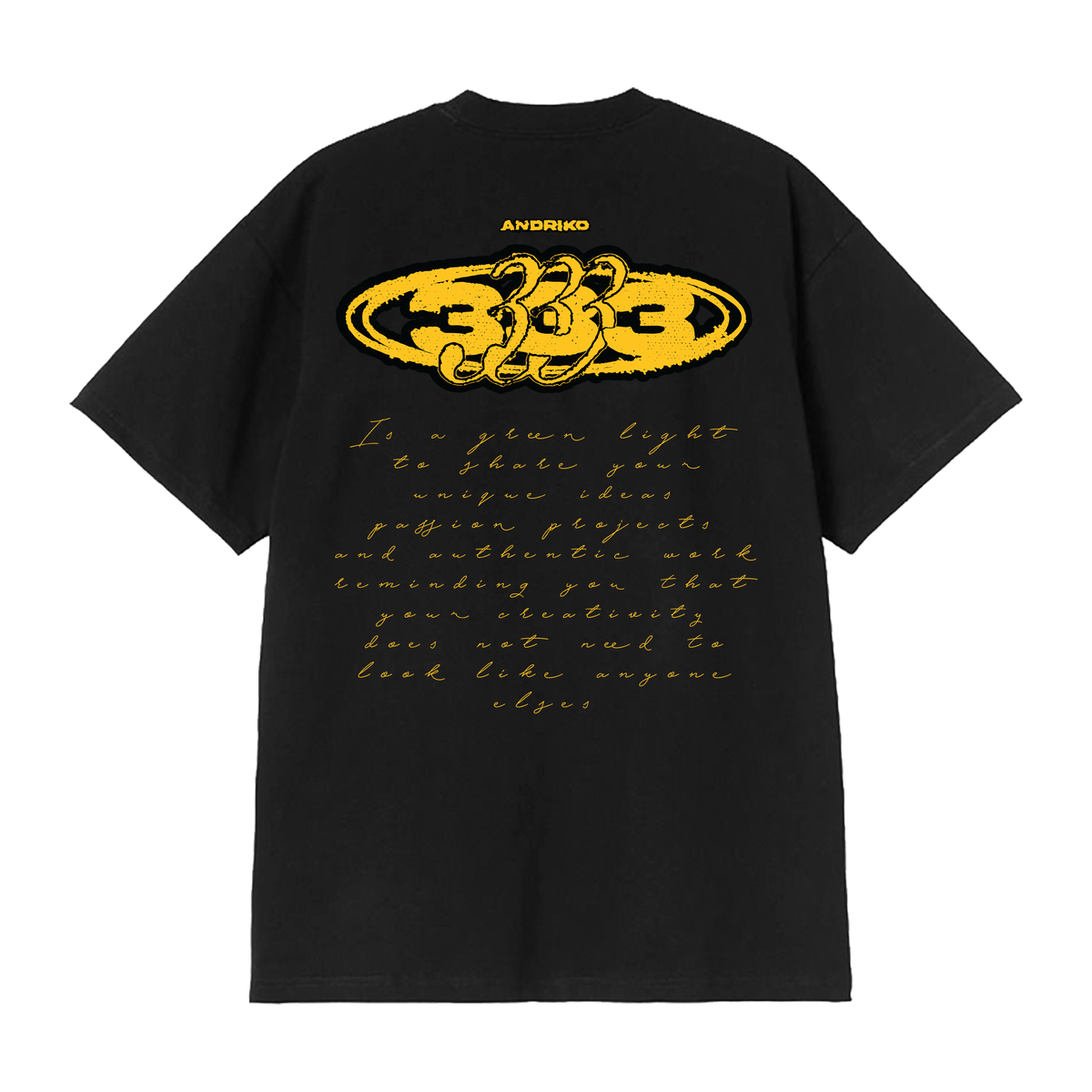 T-Shirt Andriko "333" Black