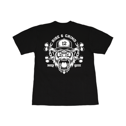 T-Shirt 12os Pithikos Black (Rise and Grind)