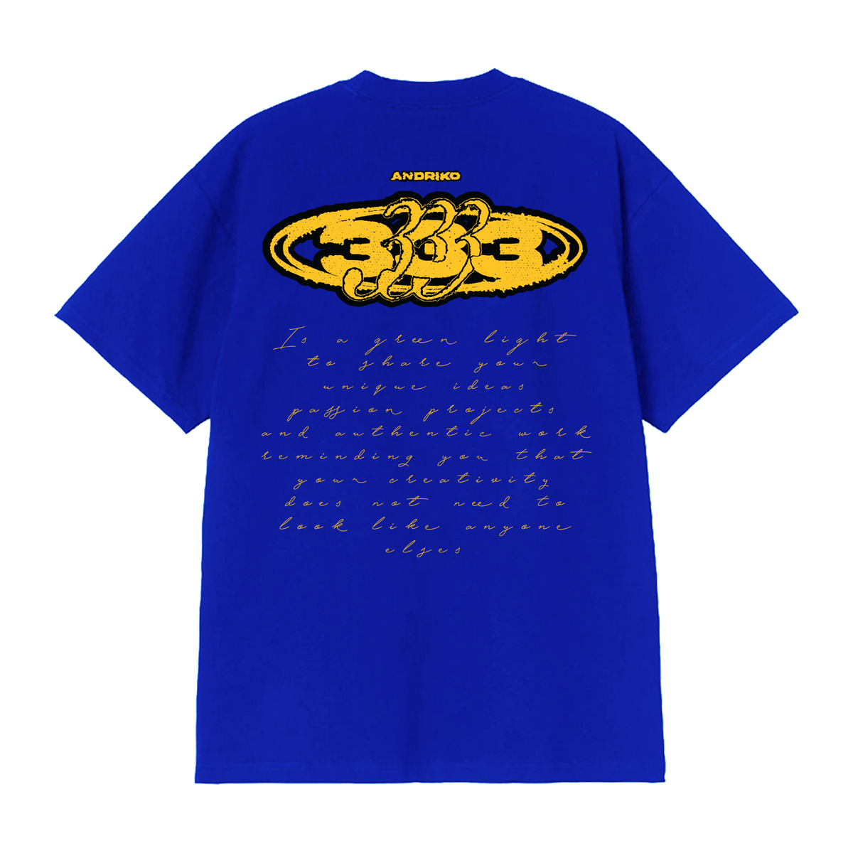 T-Shirt Andriko "333" Blue