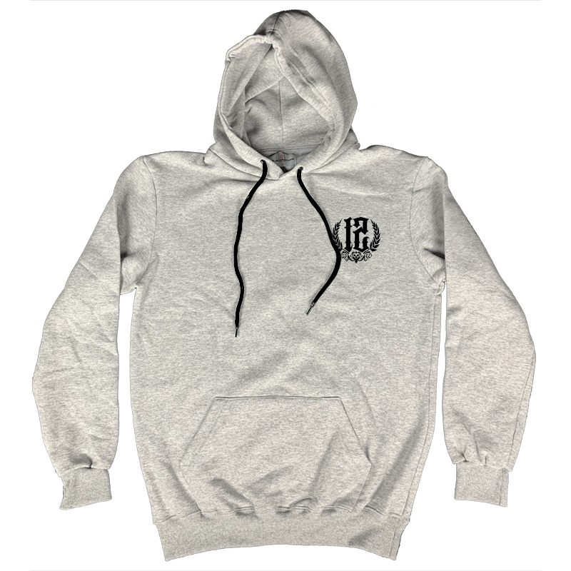 Hoodie 12os (Rise and Grind) Grey