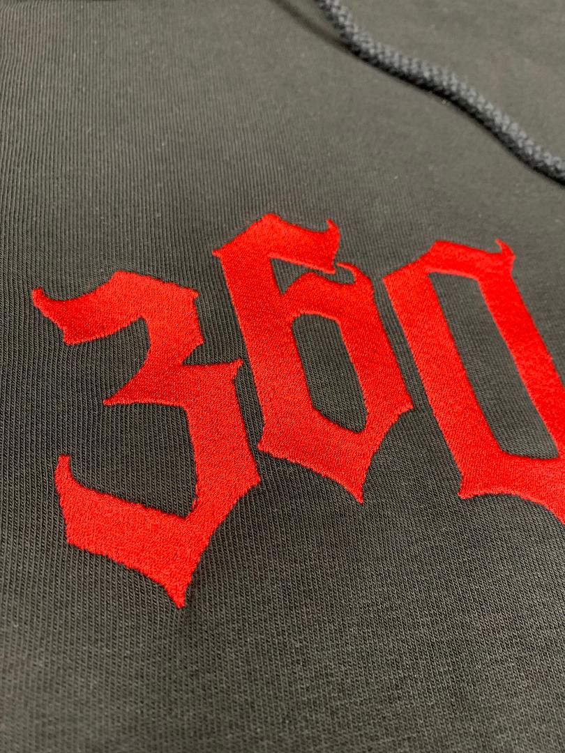 Hoodie JV ''360'' Black With Red