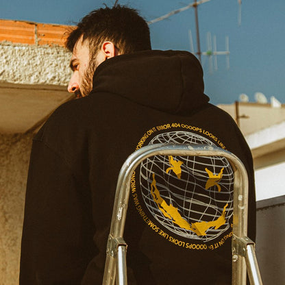 Hoodie ΑΤΕ Black/Yellow “Heart Not Found”