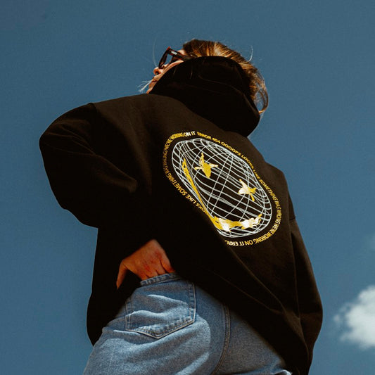 Hoodie ΑΤΕ Black/Yellow “Heart Not Found”
