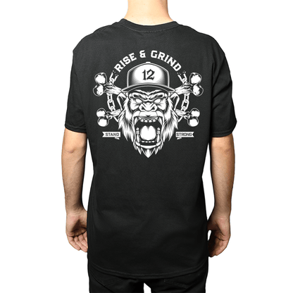 T-Shirt 12os Pithikos Rise and Grind Black