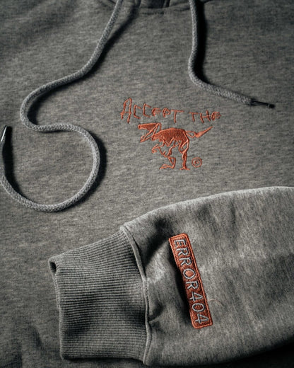 Hoodie ΑΤΕ Grey/Apple ''A.T.Error''