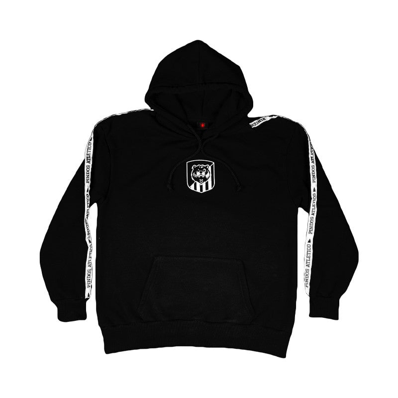 Hoodie Pindos Atletico Black With Tape