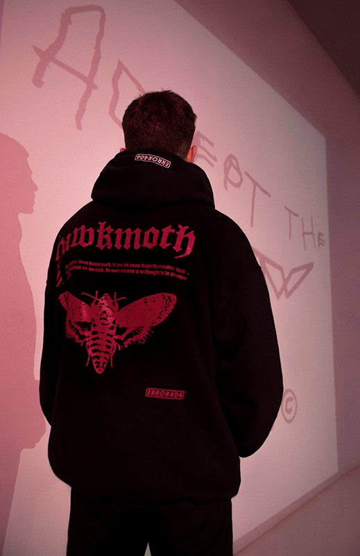 Hoodie ΑΤΕ Black/Red “HAWKMOTH”
