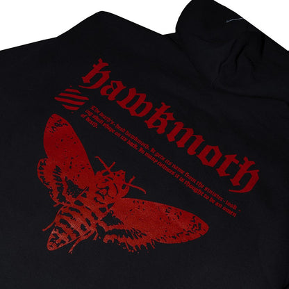 Hoodie ΑΤΕ Black/Red “HAWKMOTH”