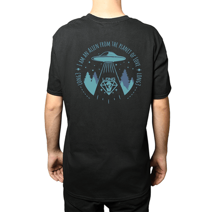 T-Shirt Long3 Black 318 Blue