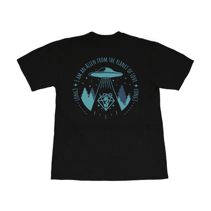 T-Shirt Long3 Black 318 Blue