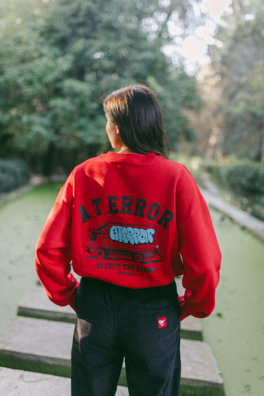 Crewneck ΑΤΕ Red/Blue/Black “A.T.Error Bomb”