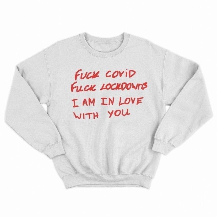 Crewneck STK White Love Equals Happillness - Covid