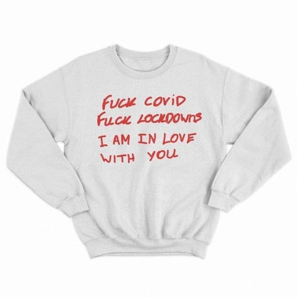 Crewneck STK White Love Equals Happillness - Covid