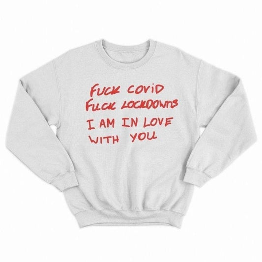 Crewneck STK White Love Equals Happillness - Covid