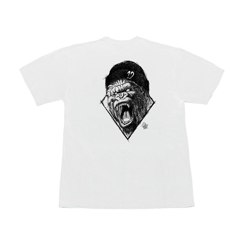 T-Shirt 12os Pithikos Number Twelve (Gorilla) White